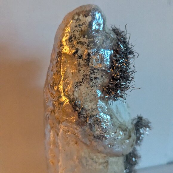 NWT Charming Silver Santa Claus Christmas Belsnickel Tinsel Holiday Home Decor - Picture 9 of 15